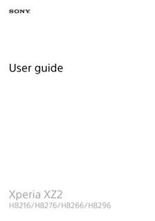 Sony Xperia XZ2 manual. Tablet Instructions.